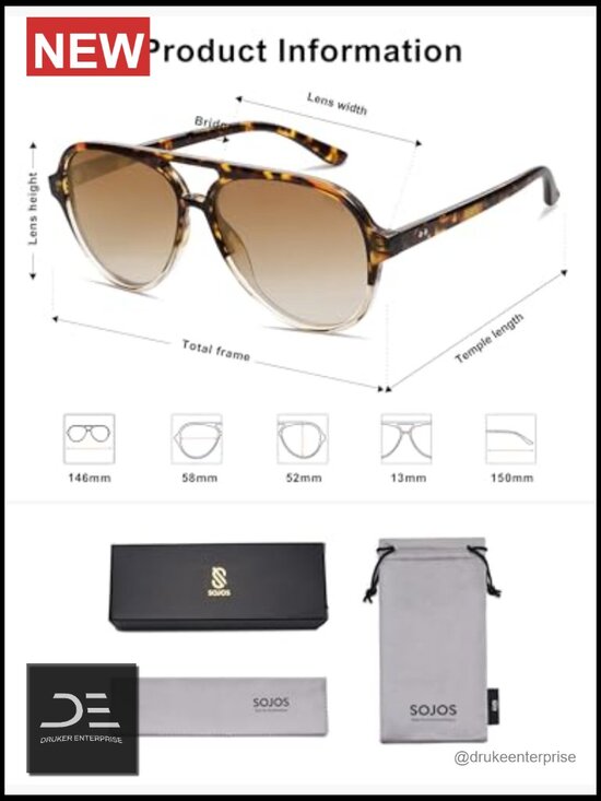 Classic Polarized Aviator Sunglasses UV400 TAC Lenses Retro Shades main image 4